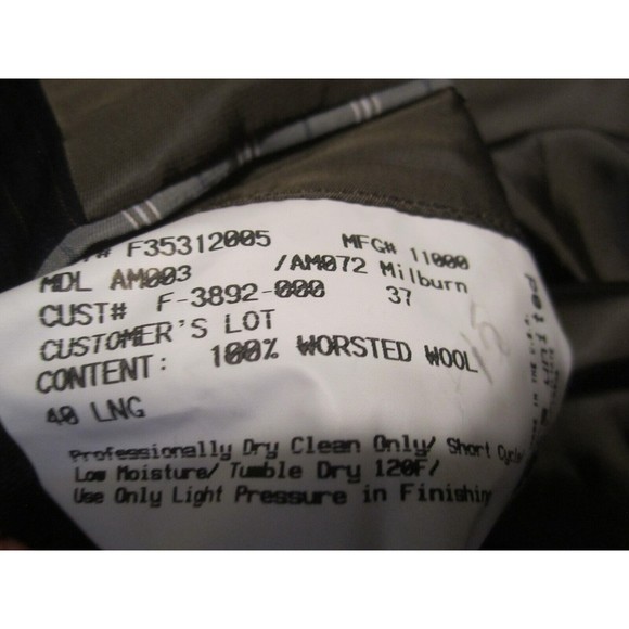 Hickey Freeman Jacket Mens 40 Long Blue Milburn Two Button Stripe Worsted Wool - Picture 8 of 15